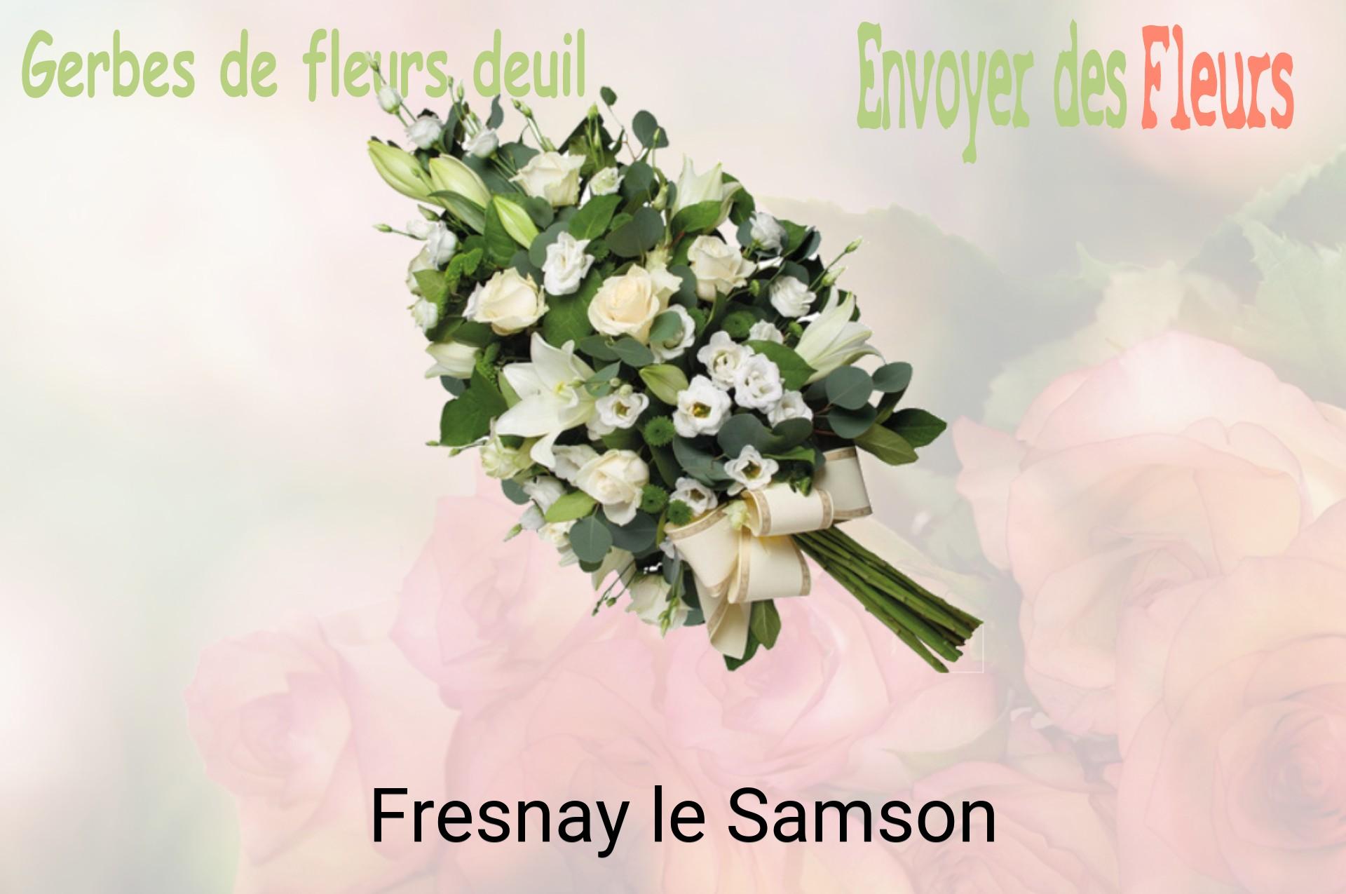 Gerbe de fleurs de deuil livrée à Fresnay-le-Samson